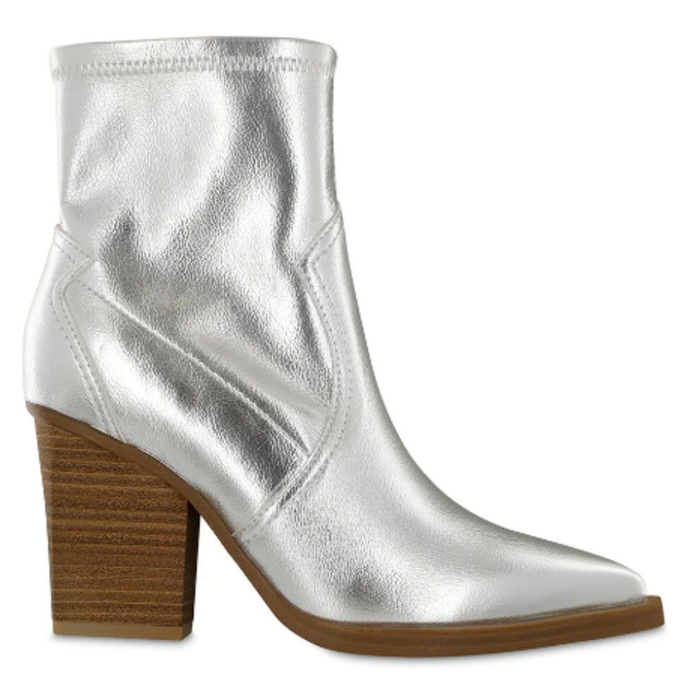NWT Mia Rachell Silver Boot Women's Size 6